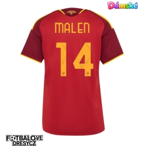 AS Roma Donyell Malen #14 Dámské Domácí Dres 2026-27 Krátký Rukáv